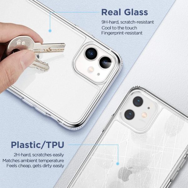 Apple iPhone 11 Matte Tempered Glass Hybrid Glass Back Case with Matte Finish - Clear - Image 10