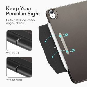 iPad Air 5 2022 /iPad Air 4 2020 Ascend Trifold Hard Smart Case by ESR - Black - Image 3