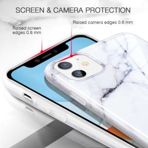 Apple iPhone 11 Pro Max Marble Slim Soft Flexible TPU Case - White - Image 5