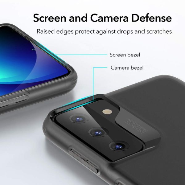 Galaxy S21 Air Shield Boost Back Case with Kickstand by ESR – Crystal Black - Image 9