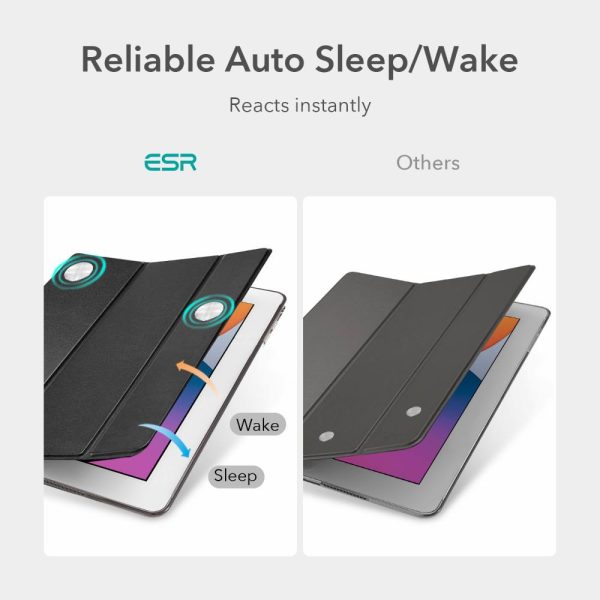 iPad 9th Gen 2021 Ascend Trifold Hard Smart Case by ESR - Black also for iPad 8th Gen / iPad 7th Gen 2019 - Image 4