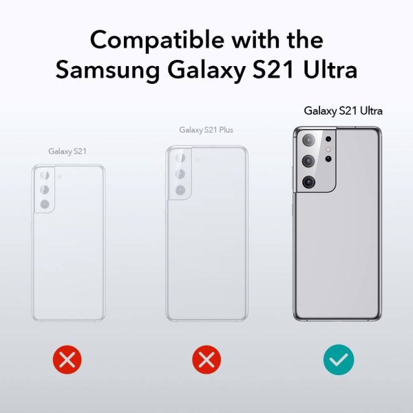Galaxy S21 Ultra Air Shield Boost Back Case with Kickstand by ESR – Crystal Clear - BIS - Image 10
