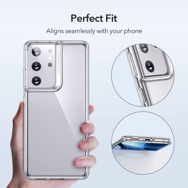 KF5 Galaxy S21 Ultra Project Zero Silicon Back Case by ESR – Crystal Clear - Image 7