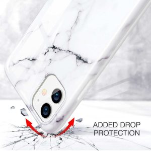 Apple iPhone 11 Pro Max Marble Slim Soft Flexible TPU Case - White - Image 4