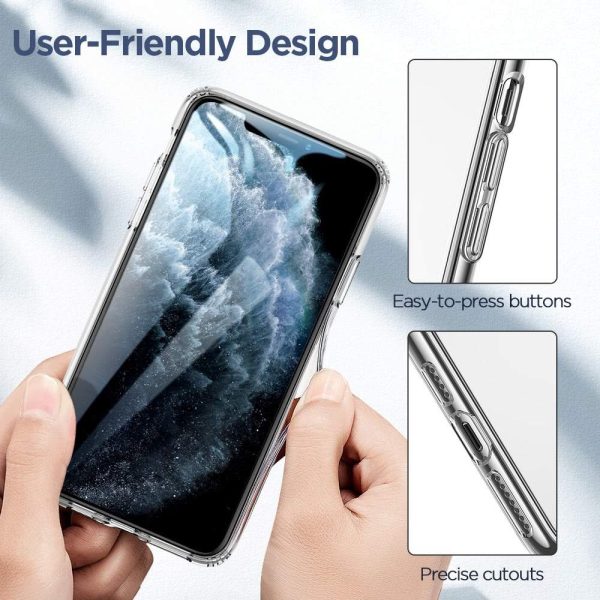 Apple iPhone 11 Pro Max Matte Tempered Glass Hybrid Glass Back Case with Matte Finish - Clear - Image 2