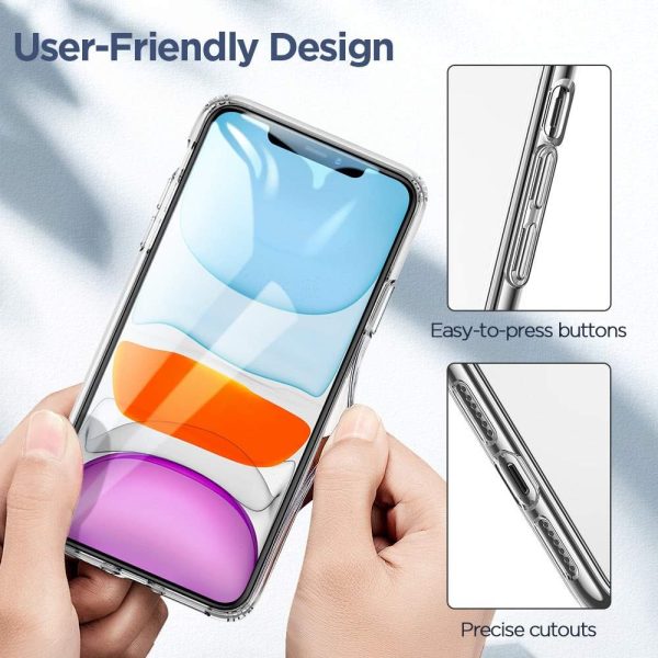 Apple iPhone 11 Matte Tempered Glass Hybrid Glass Back Case with Matte Finish - Clear - Image 8