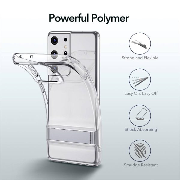 Galaxy S21 Ultra Air Shield Boost Back Case with Kickstand by ESR – Crystal Clear - BIS - Image 5