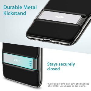 Apple iPhone 11 Pro Max Air Shield Boost Kickstand Case – Clear Black - Image 7