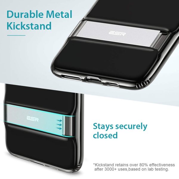 Apple iPhone 11 Pro Max Air Shield Boost Kickstand Case – Clear Black - Image 7