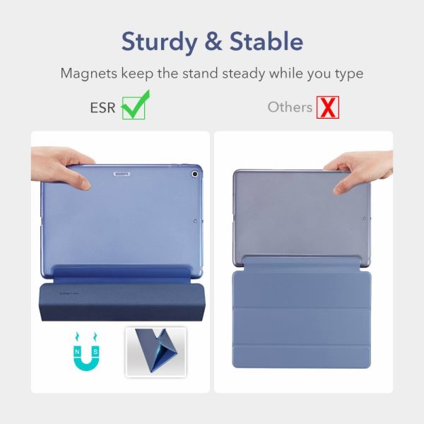 iPad 9th Gen 2021 Ascend Trifold Hard Smart Case by ESR - Navy Blue also for iPad 8th Gen / iPad 7th Gen 2019 - Image 4