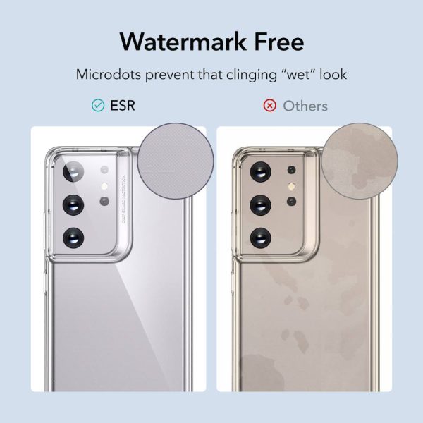 KF7 Galaxy S21 Ultra Project Zero Silicon Back Case by ESR – Crystal Clear - Image 5