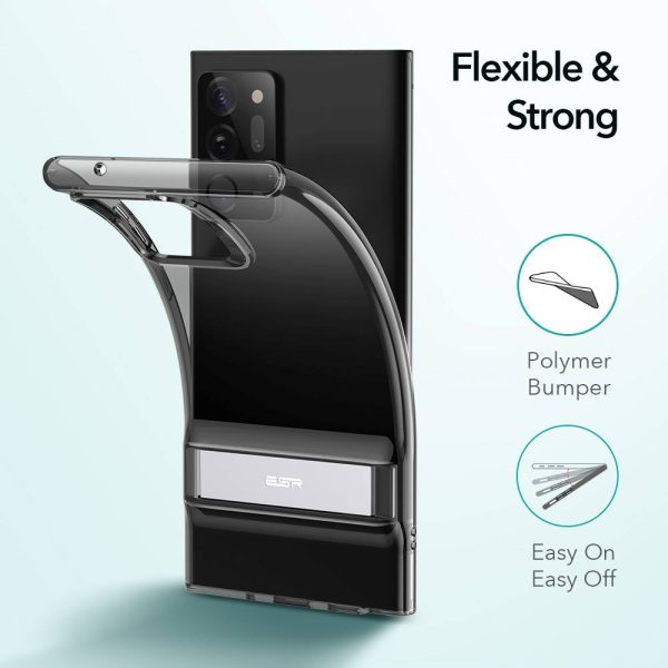 Galaxy Note 20 Ultra Air Shield Boost Back Case with Kickstand – Clear Black - Image 4