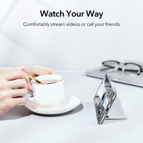 Galaxy S21 Plus Air Shield Boost Back Case with Kickstand by ESR – Crystal Clear - Image 3