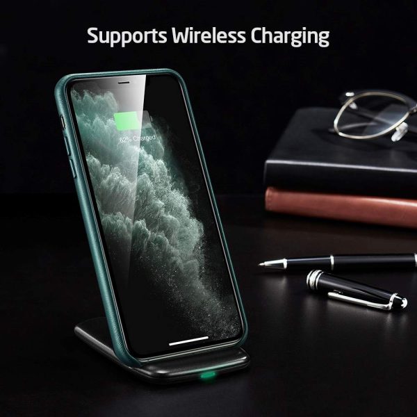 Apple iPhone 11 Pro Max Metro Premium Real Leather Case by ESR - Pine Green - Image 9