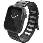 Raptic Classic Band made with Real Stainless Steel for Apple Watch Models 6/SE/5/4/3/2/1 44 mm / 42 mm - Black