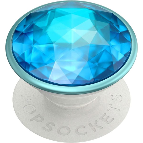 disco-multi PopGrip Premium by Popsockets - Top + Base - Disco Crystal Blue - Image 1