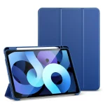 iPad Air 5 2022 /iPad Air 4 2020 Rebound Pencil Case Convenient Pencil Holder & Soft Flexible TPU Back Cover - Navy Blue