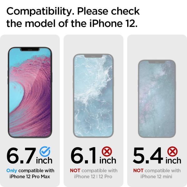 Apple iPhone 12 Pro Max EZ Fit Privacy Screen Protector Case Friendly by Spigen - 2 PACK - AGL01793 - Image 7