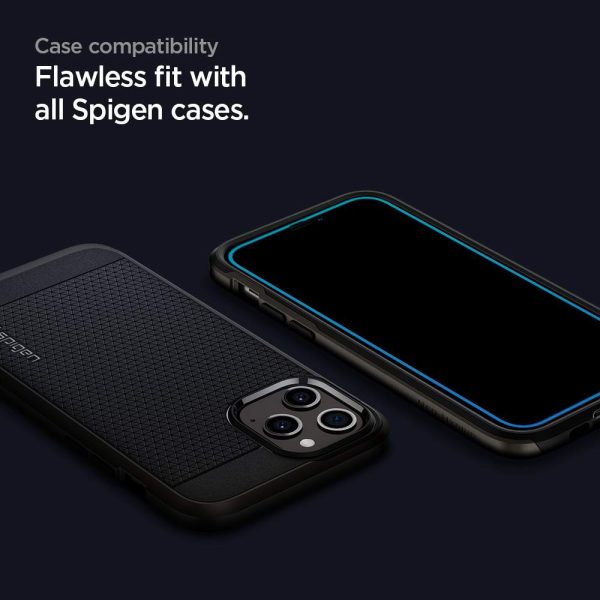Apple iPhone 12 / iPhone 12 Pro Align Master Screen Protector Case Friendly by Spigen - HD Black - 2 PACK - AGL01802 - Image 6