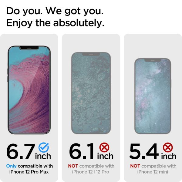 id_iphone12promax_anti_blue_ezfit_glas01 Apple iPhone 12 Pro Max EZ Fit Anti Blue Light Screen Protector Case Friendly by Spigen - 2 PACK - AGL01794 - Image 7