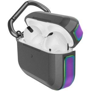Raptic Trek Series, Apple AirPods Pro Case - Anodized Aluminum, TPU, and Polycarbonate Protective Case - Iridiscent