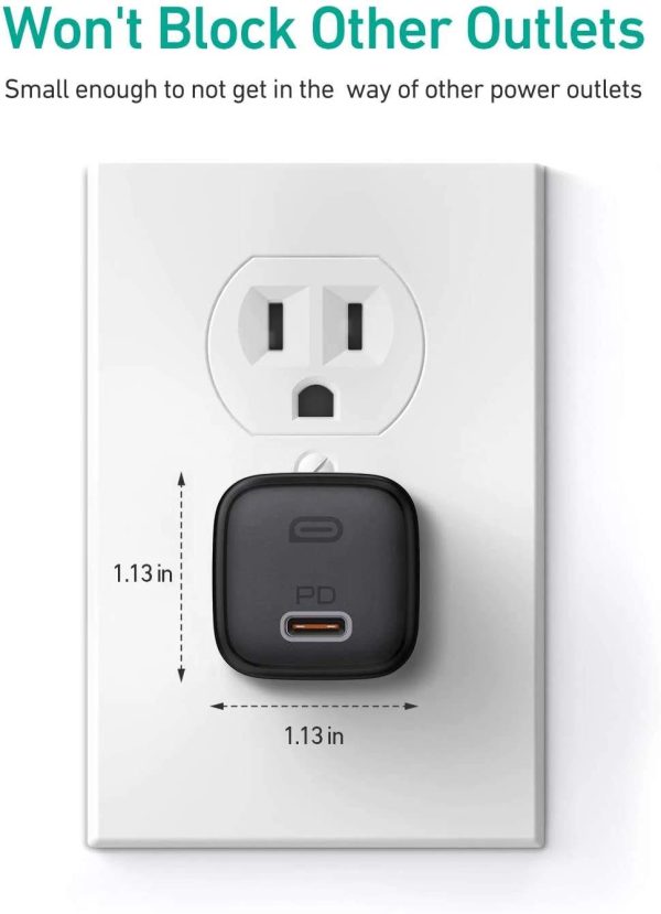 Aukey TK-2 iPhone 12 Bundle, Omnia Mini 20W USB C Charger, 10000mAh Power Bank with 18W PD and Impulse MFi Braided Nylon USB C to Lightning Cable - Black - Image 4