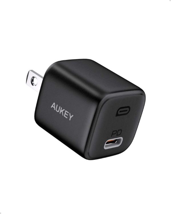 Aukey TK-2 iPhone 12 Bundle, Omnia Mini 20W USB C Charger, 10000mAh Power Bank with 18W PD and Impulse MFi Braided Nylon USB C to Lightning Cable - Black - Image 2
