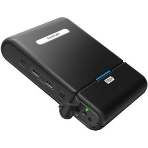 AC Outlet Portable Charger RAVPower 27000mAh 85W(100W Max) Built in 3-Prong Power Bank Laptop Travel Charger - Black - RP-PB055