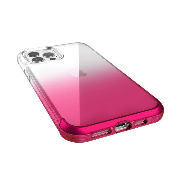 Phone 12 / iPhone 12 Pro Raptic Air Scratch Resistant, Aluminum Metal Bumper, Wireless Charging, 13ft Drop Protection - Pink Gradient - Image 2