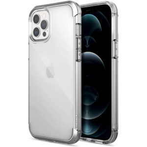 iPhone 12 Pro Max Raptic Air Scratch Resistant, Aluminum Metal Bumper, Wireless Charging, 13ft Drop Protection - Clear