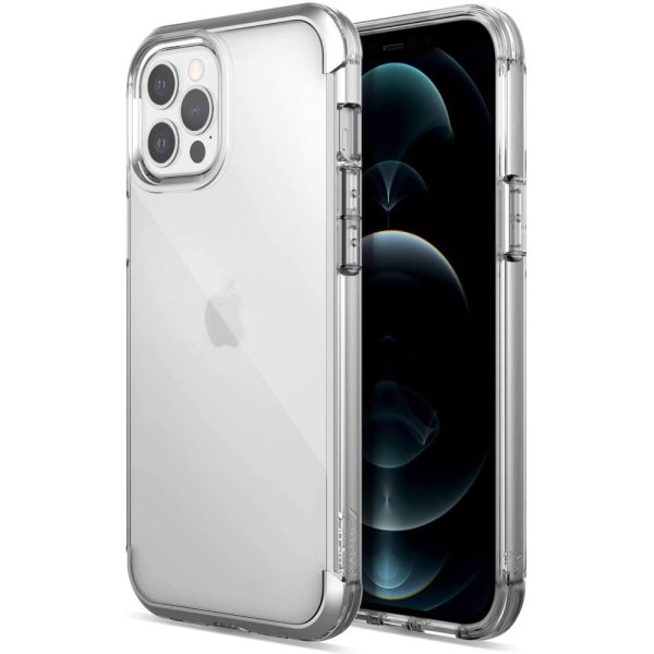 iPhone 12 Pro Max Raptic Air Scratch Resistant, Aluminum Metal Bumper, Wireless Charging, 13ft Drop Protection - Clear - Image 1