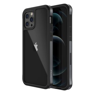iPhone 12 Pro Max Raptic Edge Shock Absorbing Protection, Durable Aluminum Frame, 10ft Drop Tested - Black