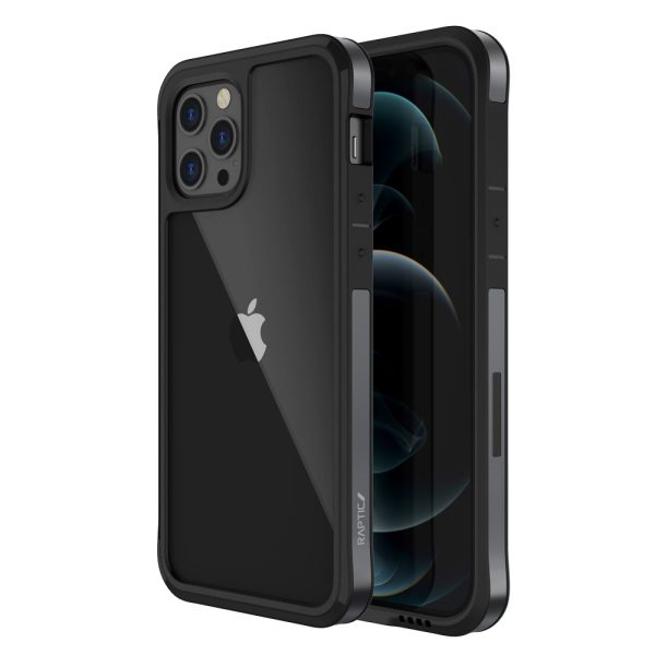 raptic-edge-square iPhone 12 Pro Max Raptic Edge Shock Absorbing Protection, Durable Aluminum Frame, 10ft Drop Tested - Black - Image 1