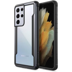 Galaxy S21 Ultra Raptic Shield Shock Absorbing Protection, Durable Aluminum Frame, 10ft Drop Tested - Black