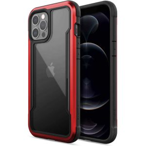 iPhone 12 / iPhone 12 Pro Raptic Shield Shock Absorbing Protection, Durable Aluminum Frame, 10ft Drop Tested - Red