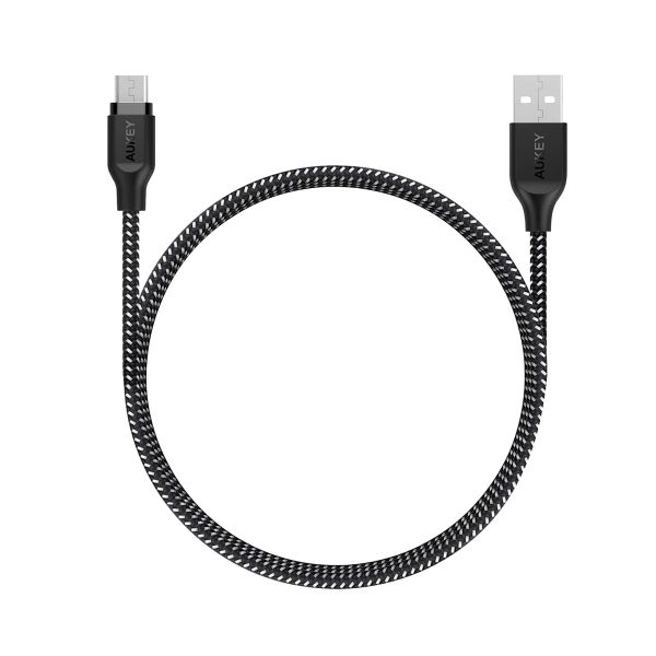 ssdd.zone-1564993297-AUKEY-CB-AM2-1_1200x Aukey Braided Nylon Micro USB Cable 6.6ft - CB-AM2 Black - Image 4