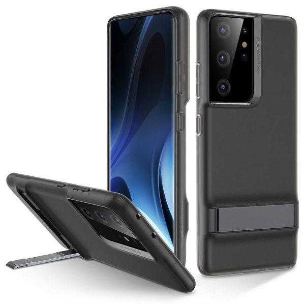 Galaxy S21 Ultra Air Shield Boost Back Case with Kickstand by ESR – Transcluent Black - Image 1