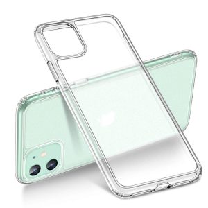 Apple iPhone 11 Matte Tempered Glass Hybrid Glass Back Case with Matte Finish - Clear
