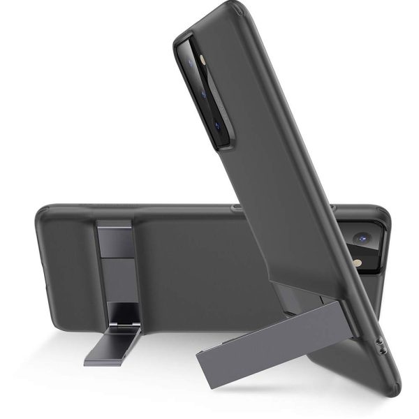 Galaxy S21 Air Shield Boost Back Case with Kickstand by ESR – Crystal Black - Image 2