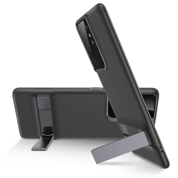 Galaxy S21 Ultra Air Shield Boost Back Case with Kickstand by ESR – Transcluent Black - Image 3
