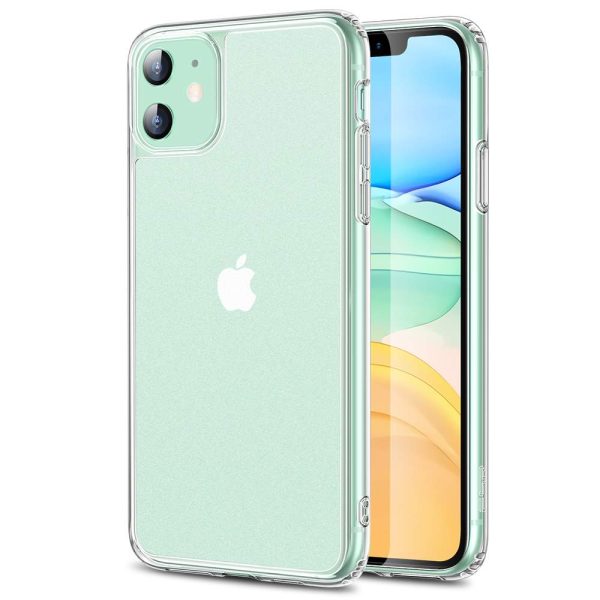 Apple iPhone 11 Matte Tempered Glass Hybrid Glass Back Case with Matte Finish - Clear - Image 3