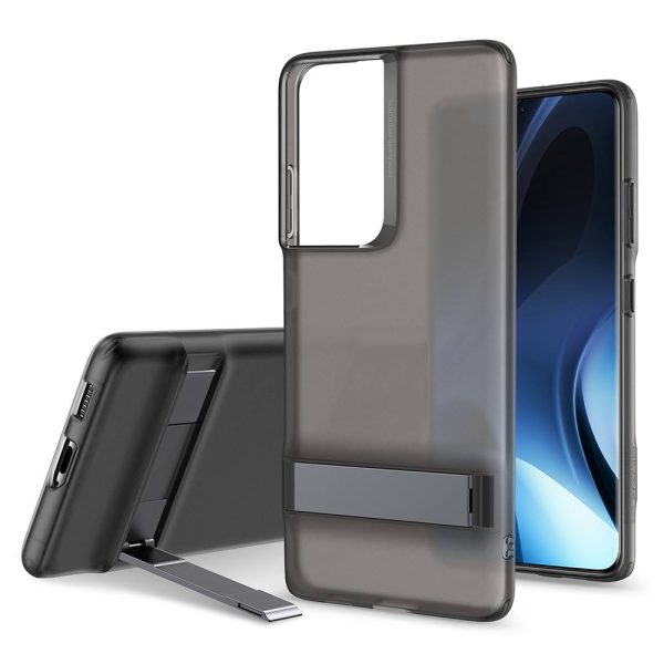 Galaxy S21 Ultra Air Shield Boost Back Case with Kickstand by ESR – Transcluent Black - Image 2