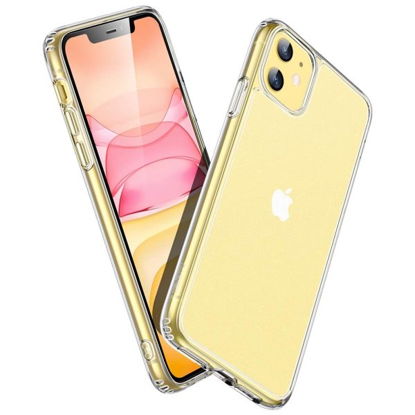 Apple iPhone 11 Matte Tempered Glass Hybrid Glass Back Case with Matte Finish - Clear - Image 2