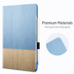 iPad Air 5 2022 /iPad Air 4 2020 Urban Premium Folio Case Book Cover Design, Multi-Angle Stand - Sky - Image 8