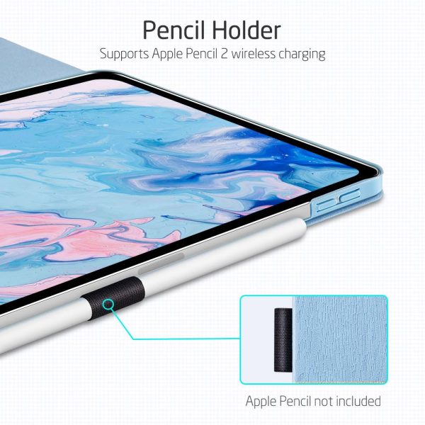 iPad Air 5 2022 /iPad Air 4 2020 Urban Premium Folio Case Book Cover Design, Multi-Angle Stand - Sky - Image 5