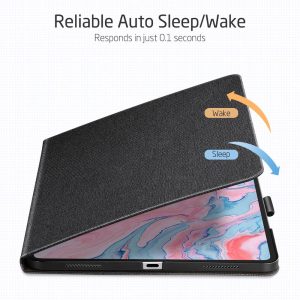 iPad Air 5 2022 /iPad Air 4 2020 Urban Premium Folio Case Book Cover Design, Multi-Angle Stand - Black - Image 5