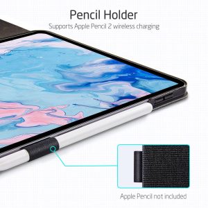 iPad Air 5 2022 /iPad Air 4 2020 Urban Premium Folio Case Book Cover Design, Multi-Angle Stand - Black - Image 4