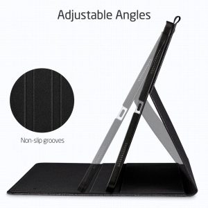 iPad Air 5 2022 /iPad Air 4 2020 Urban Premium Folio Case Book Cover Design, Multi-Angle Stand - Black - Image 3
