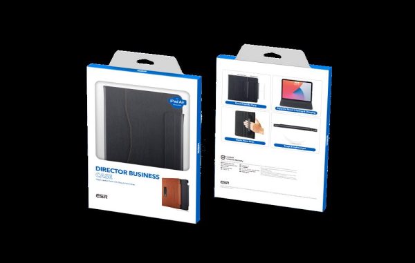 iPad Air 5 2022 /iPad Air 4 2020 Director Business Leather Folio Case by ESR - Brown - Image 4