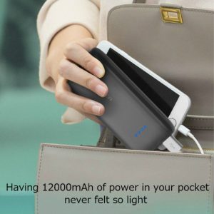RAVPower Ace Series 12000mAh Quick Charge Power Bank - Black - RP-PB065 - Image 8